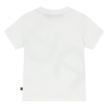 Younger Boys White Logo T-Shirt