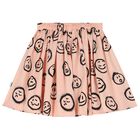 Girls Pink Smiley Print Skirt, 1, hi-res