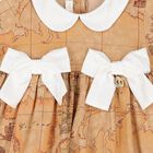 Younger Girls Beige Geo Map Dress Set, 2, hi-res
