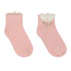 Younger Girls Pink & Ivory Socks ( 3-Pack ), 1, hi-res