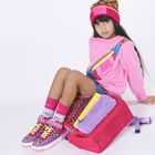 Girls Pink Logo Backpack, 1, hi-res