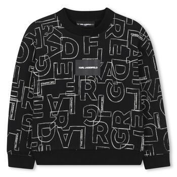 Boys Black Logo Sweatshirt