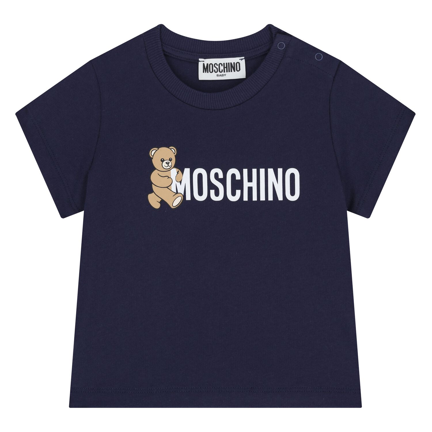 Younger Navy Blue Teddy Bear Logo T-Shirt, 5, hi-res image number null