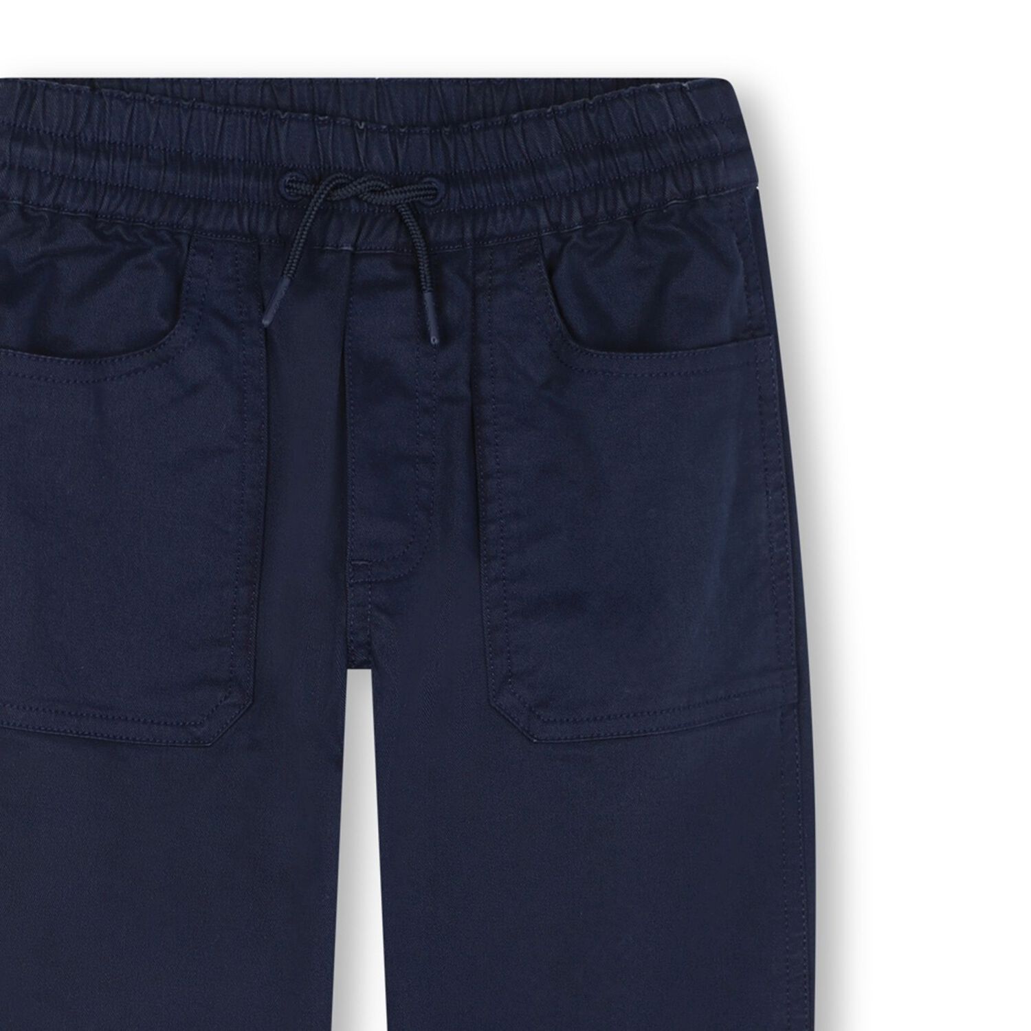 Boys Navy Blue Logo Trousers, 2, hi-res image number null