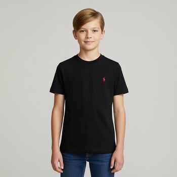 Boys Black Logo T-Shirt
