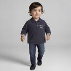 Younger Boys Navy Blue Denim Jeans, 1, hi-res