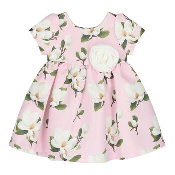 Baby Pink Green Magnolia Dress