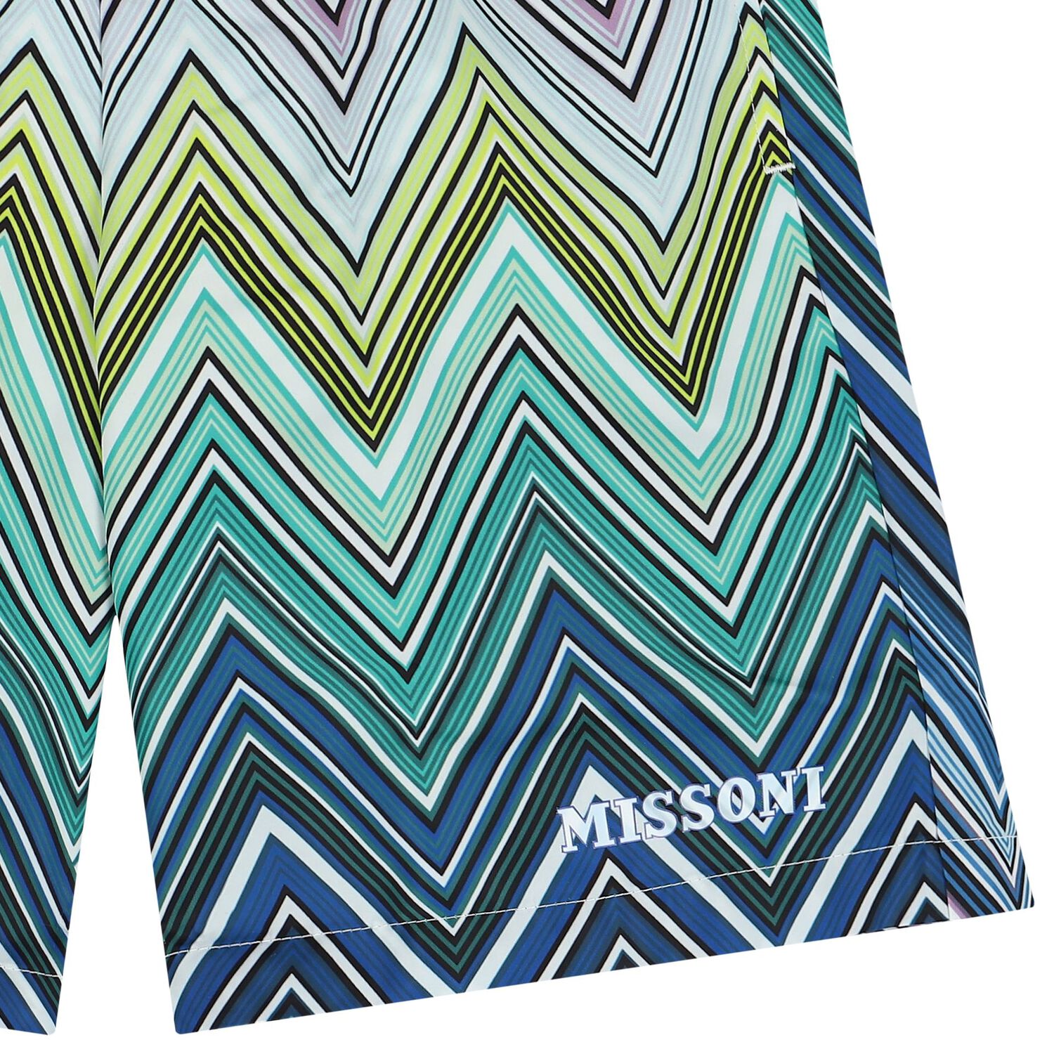 Boys Multi-Coloured Zigzag Swim Shorts, 1, hi-res
