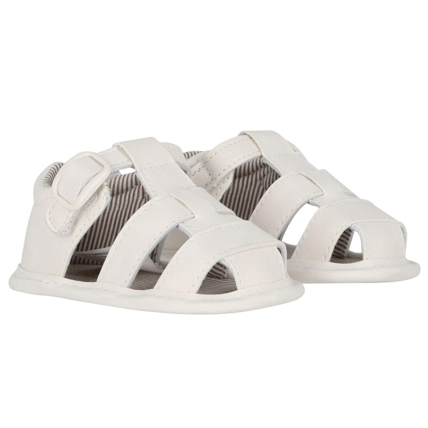 Baby Boys Ivory Sandals, 2, hi-res