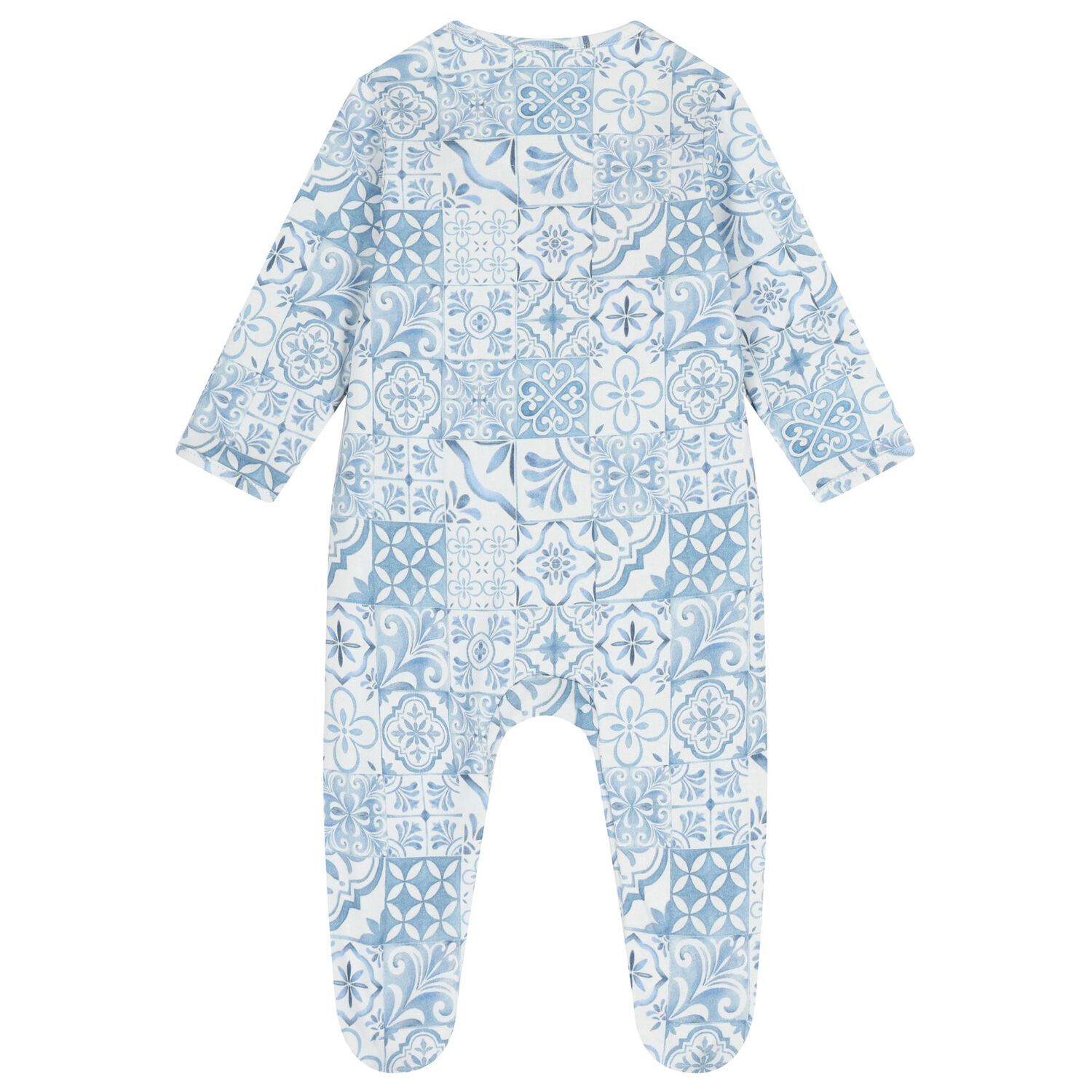 Baby Boys Blue & White Babygrow, 1, hi-res