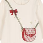 Girls Ivory Bag Dress, 1, hi-res