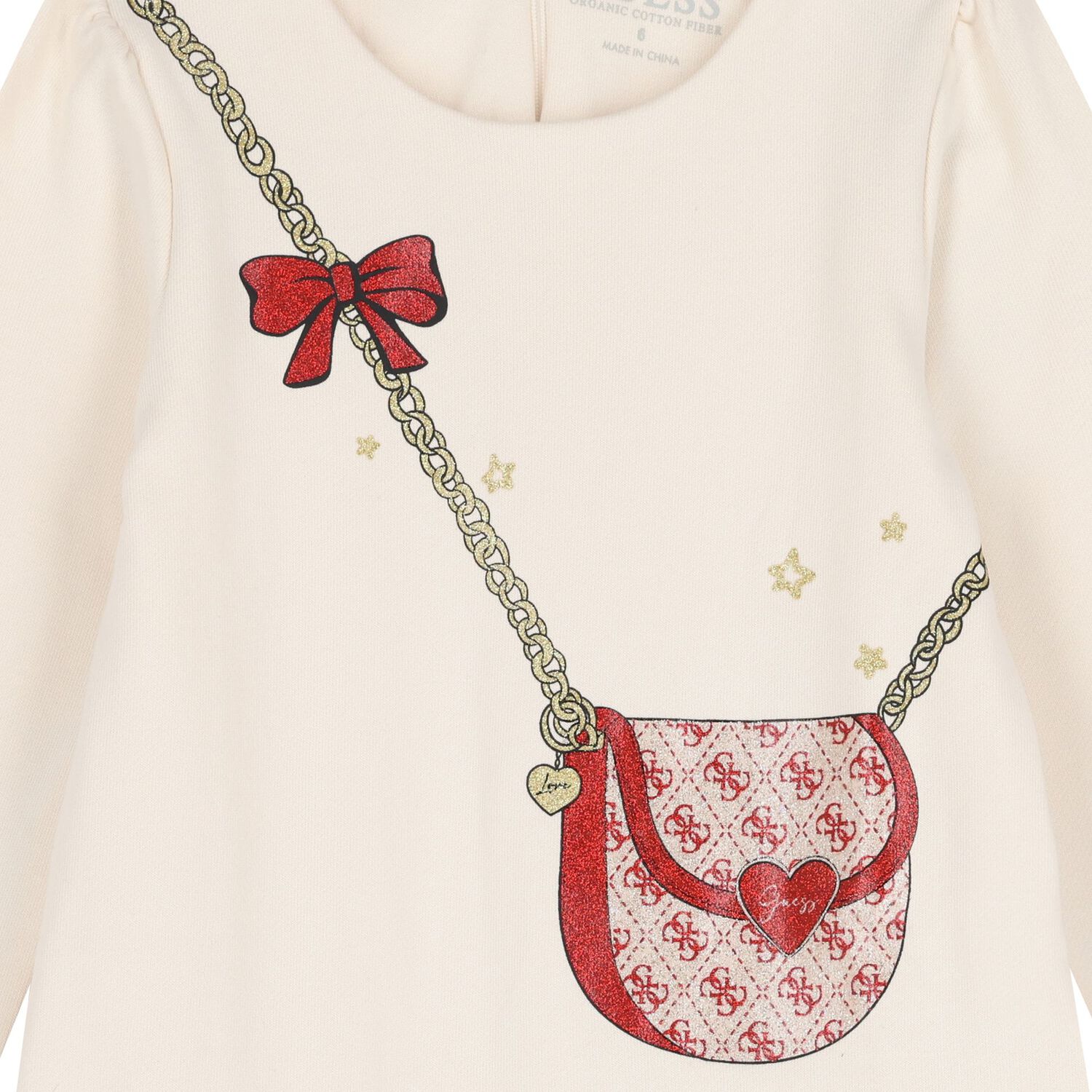 Girls Ivory Bag Dress, 1, hi-res