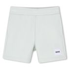 Younger Boys Green Logo Shorts, 4, hi-res