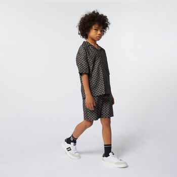 Boys White Logo Trainers