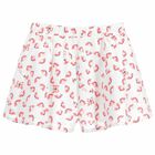 Girls White & Pink Shorts, 1, hi-res