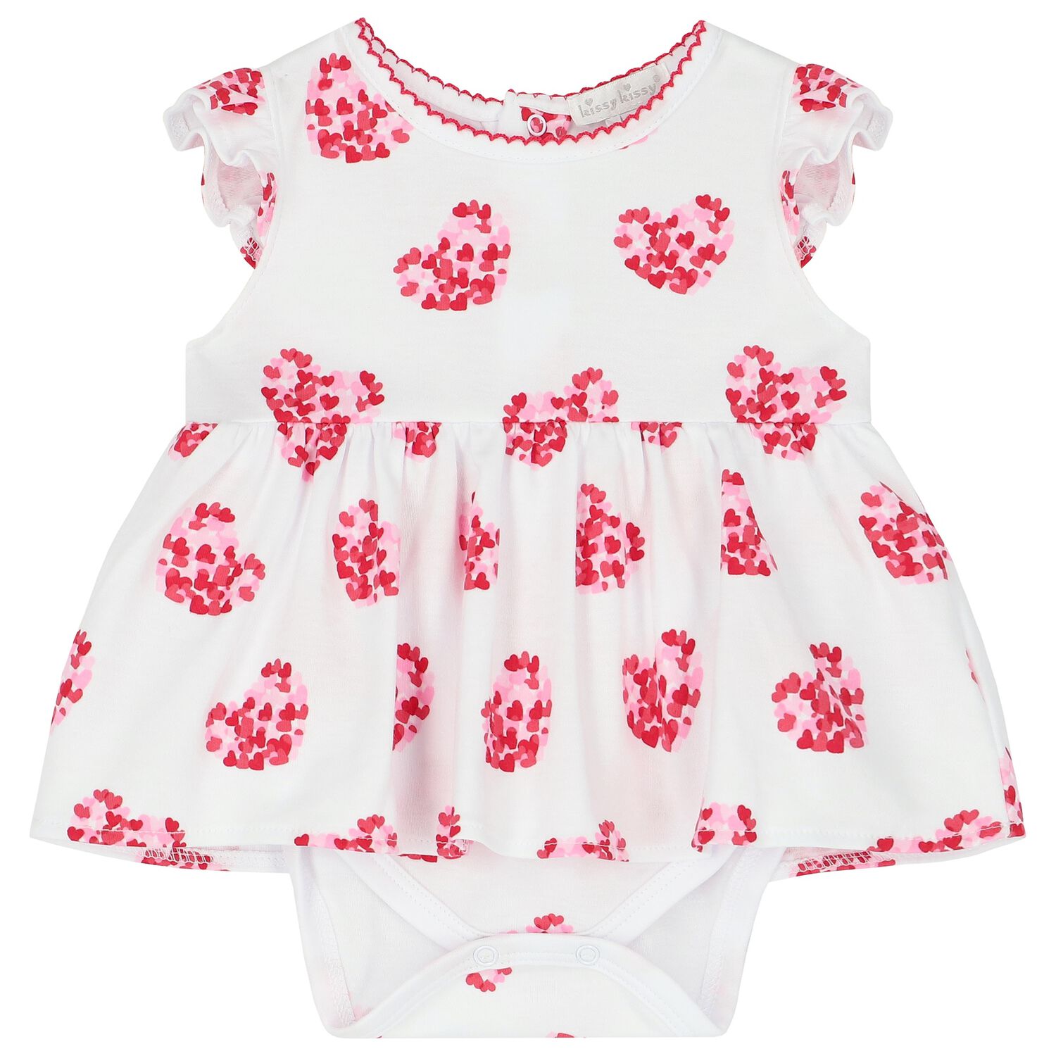 Baby Girls White Bodysuit Dress, 1, hi-res image number null