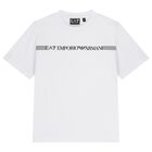Boys White Logo T-Shirt, 1, hi-res