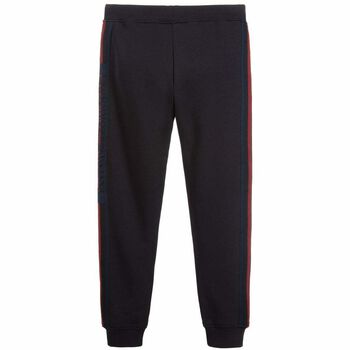 Boys Navy Logo Joggers