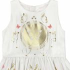 Girls white & Gold Dress, 1, hi-res