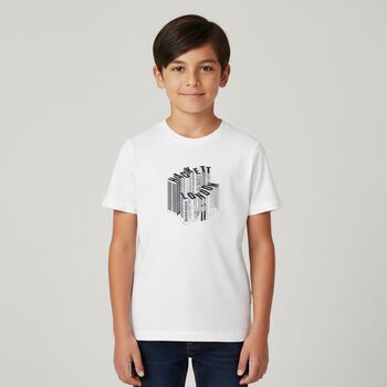Boys White Logo T-Shirt