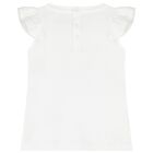 Younger Girls White & Pink Ruffled Leggings Set, 1, hi-res