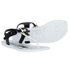 Girls White Karl & Choupette Jelly Sandals, 2, hi-res