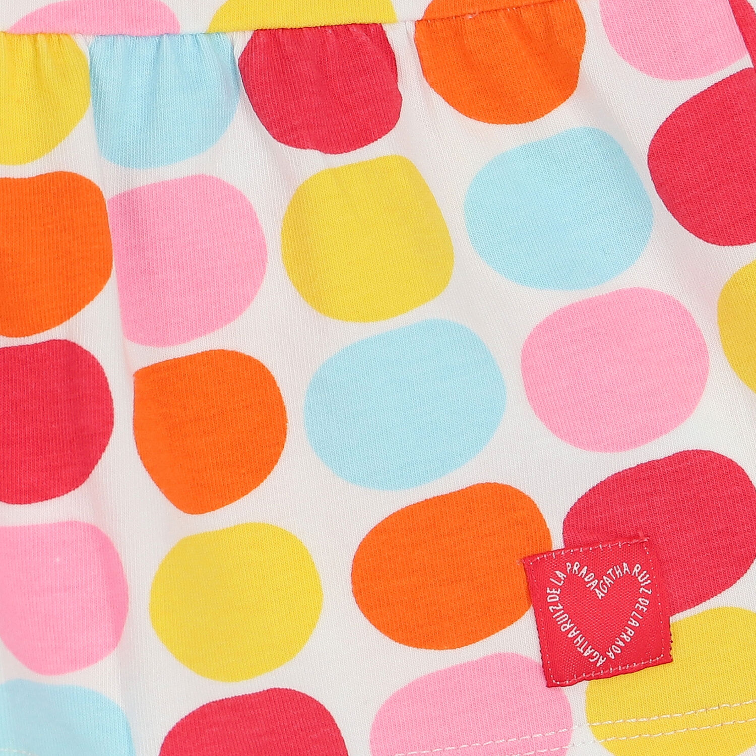 Girls White Polka Dot Dress, 1, hi-res