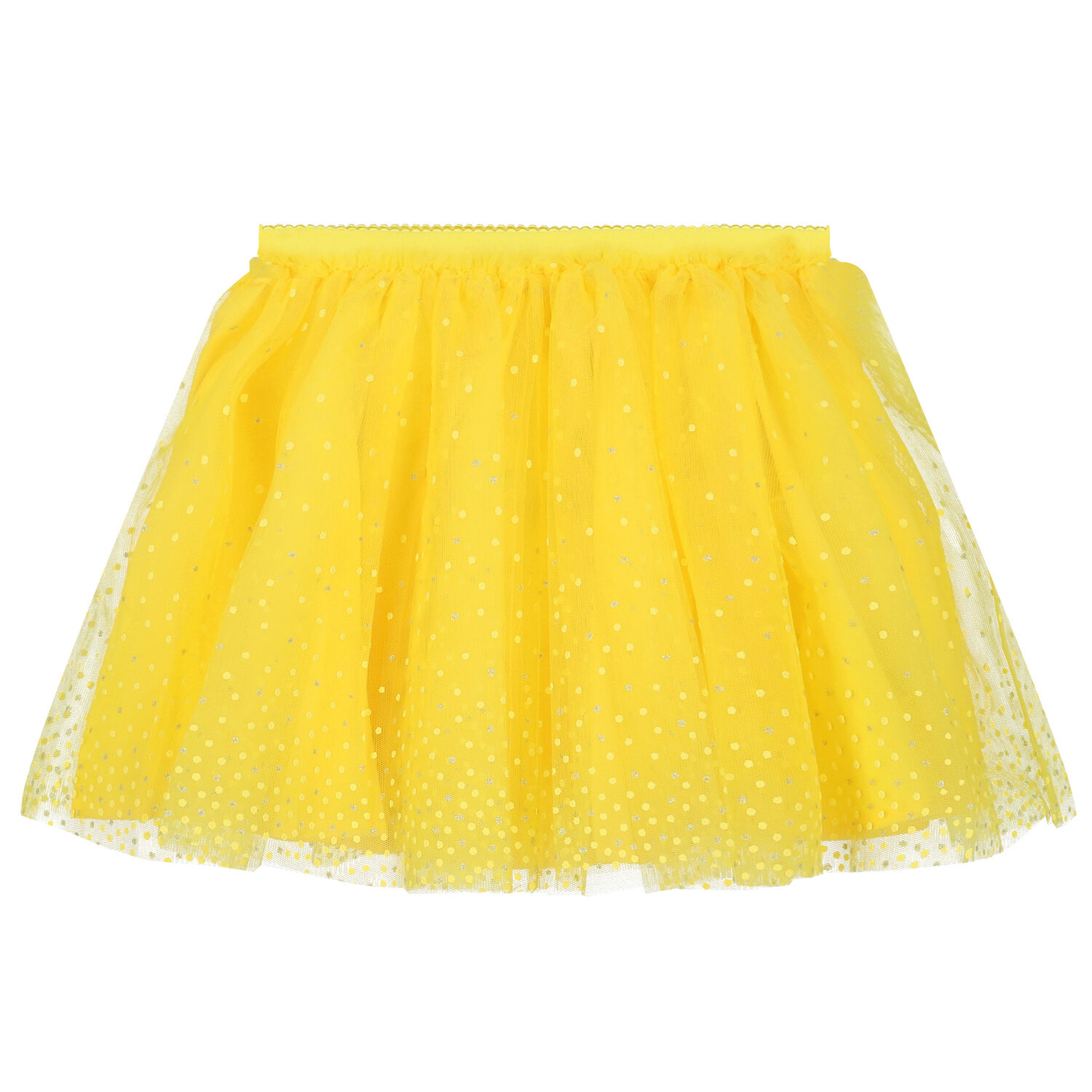 Girls Yellow Tulle Skirt, 3, hi-res