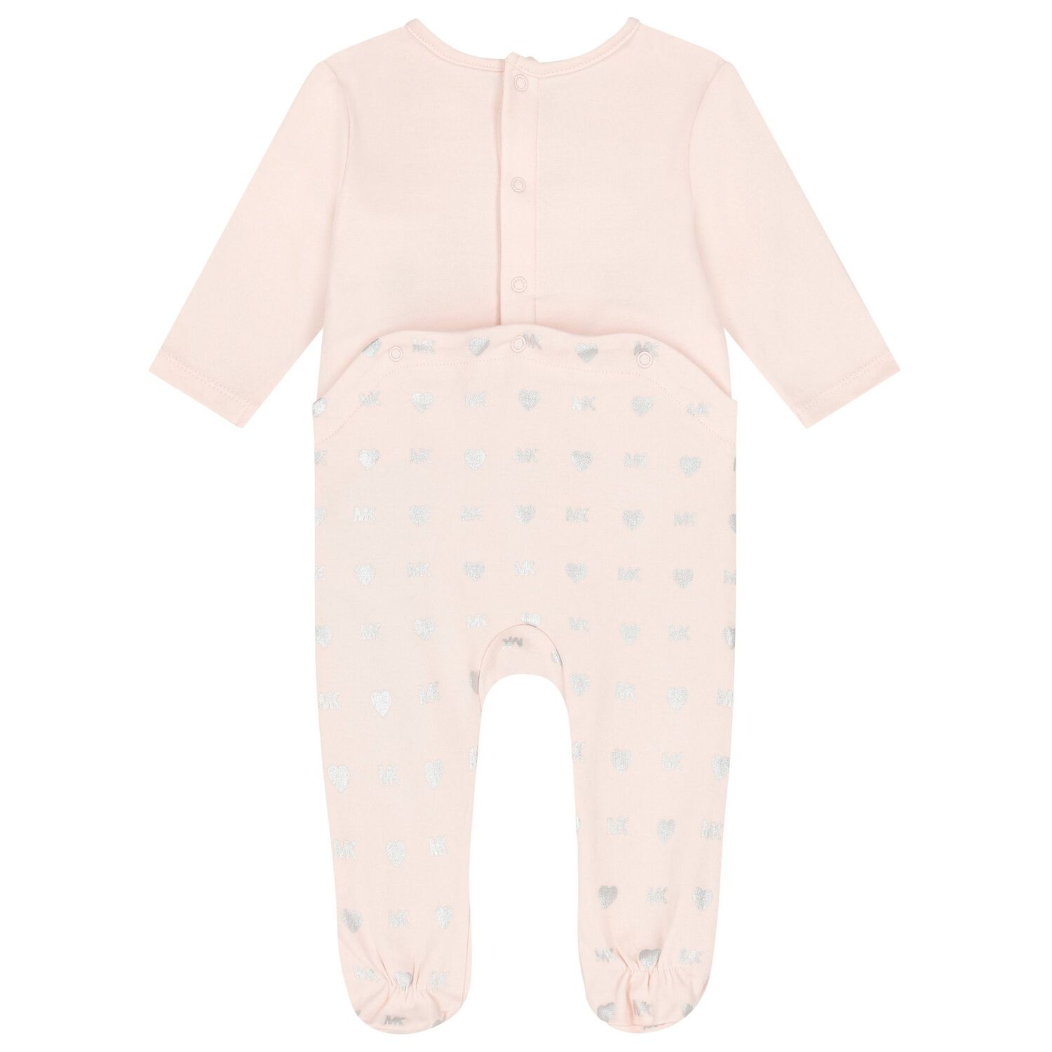 Baby Girls Pink & Silver Logo Babygrow Gift Set, 2, hi-res