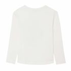 Girls Ivory Hearts Long Sleeve Top, 1, hi-res