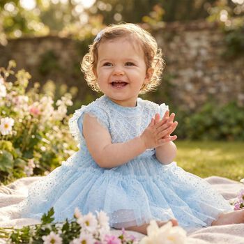 Younger Girls Blue Tulle Dress