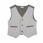 Boys Grey Chaleco Waistcoat, 1, hi-res