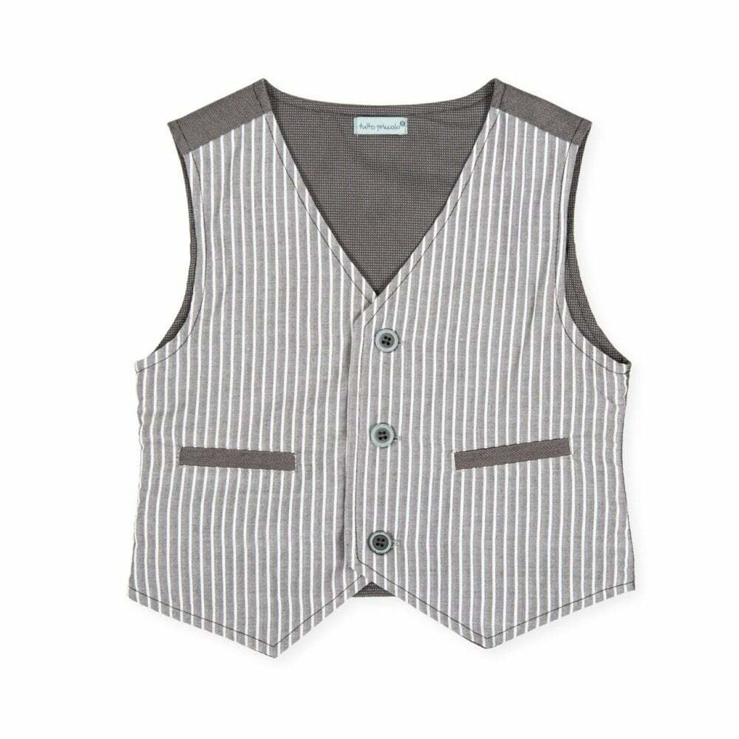 Boys Grey Chaleco Waistcoat, 1, hi-res image number null