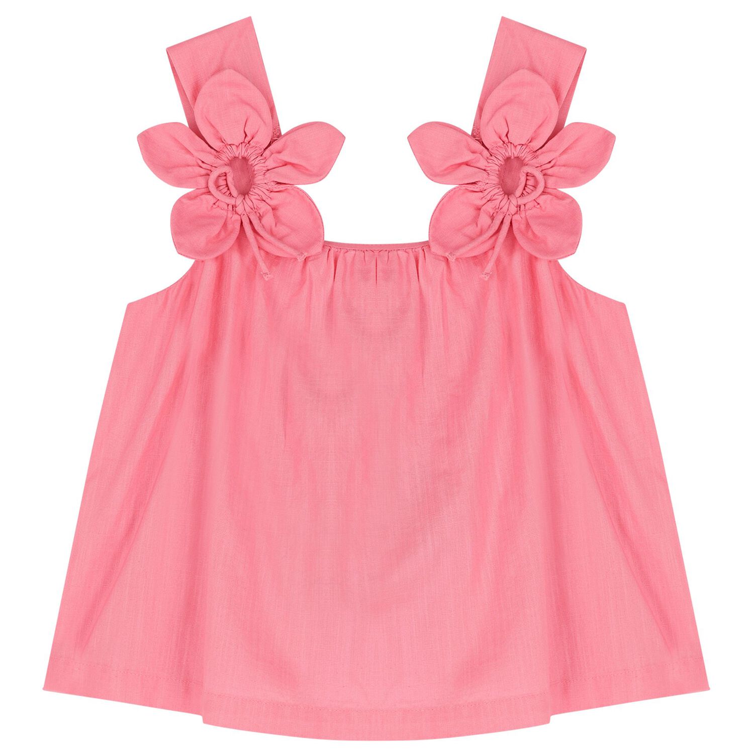 Girls Pink 3D Flower Trousers Set, 1, hi-res