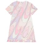 Girls Pink & White Iride Dress , 1, hi-res
