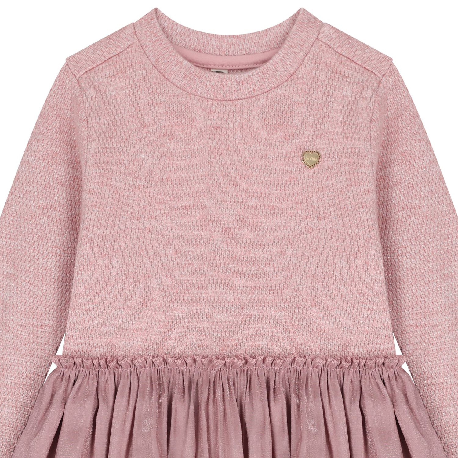 Girls Pink Knitted Dress, 1, hi-res image number null