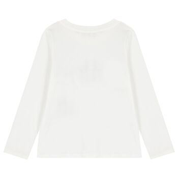 Girls Mini Me White Long Sleeve Top
