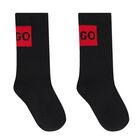 White & Black Logo Socks ( 2 Pack ), 1, hi-res