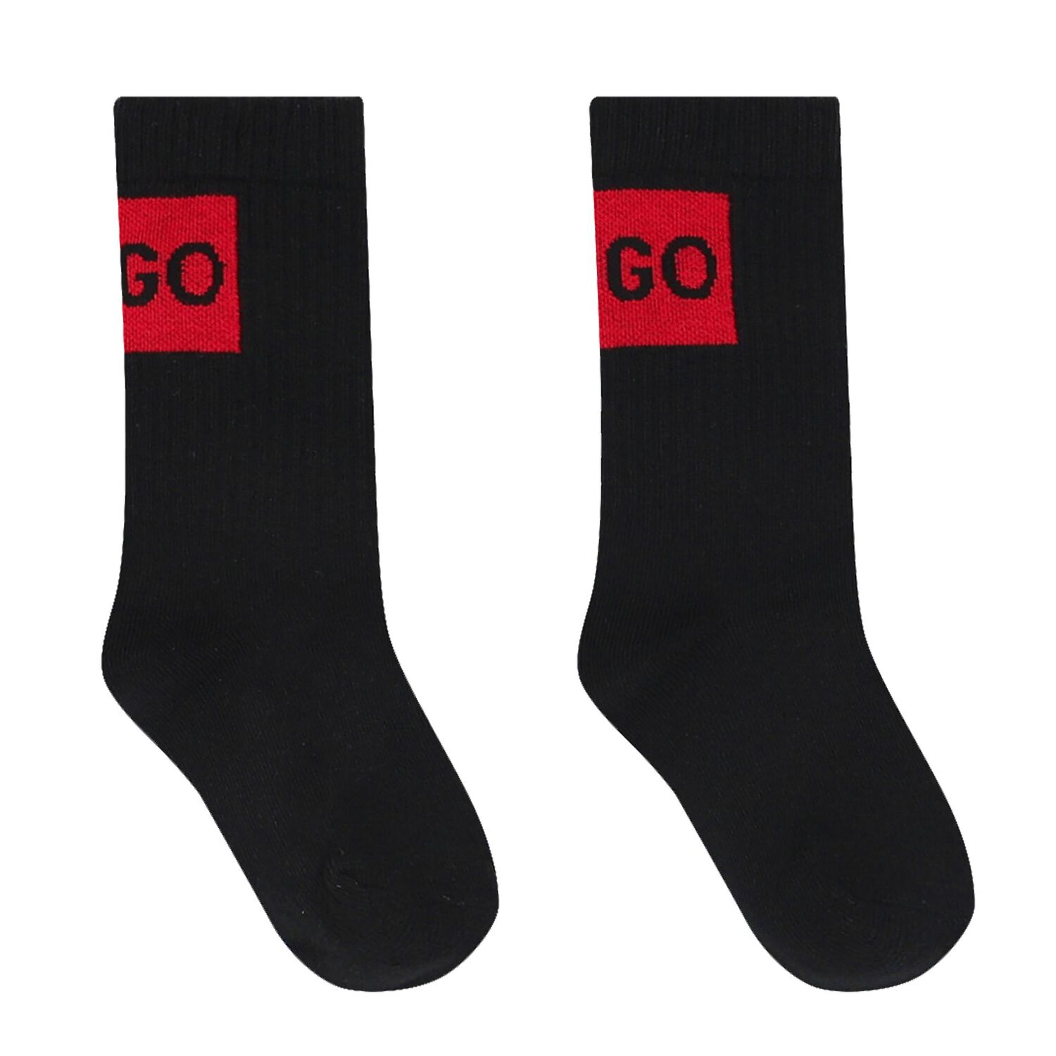 White & Black Logo Socks ( 2 Pack ), 1, hi-res