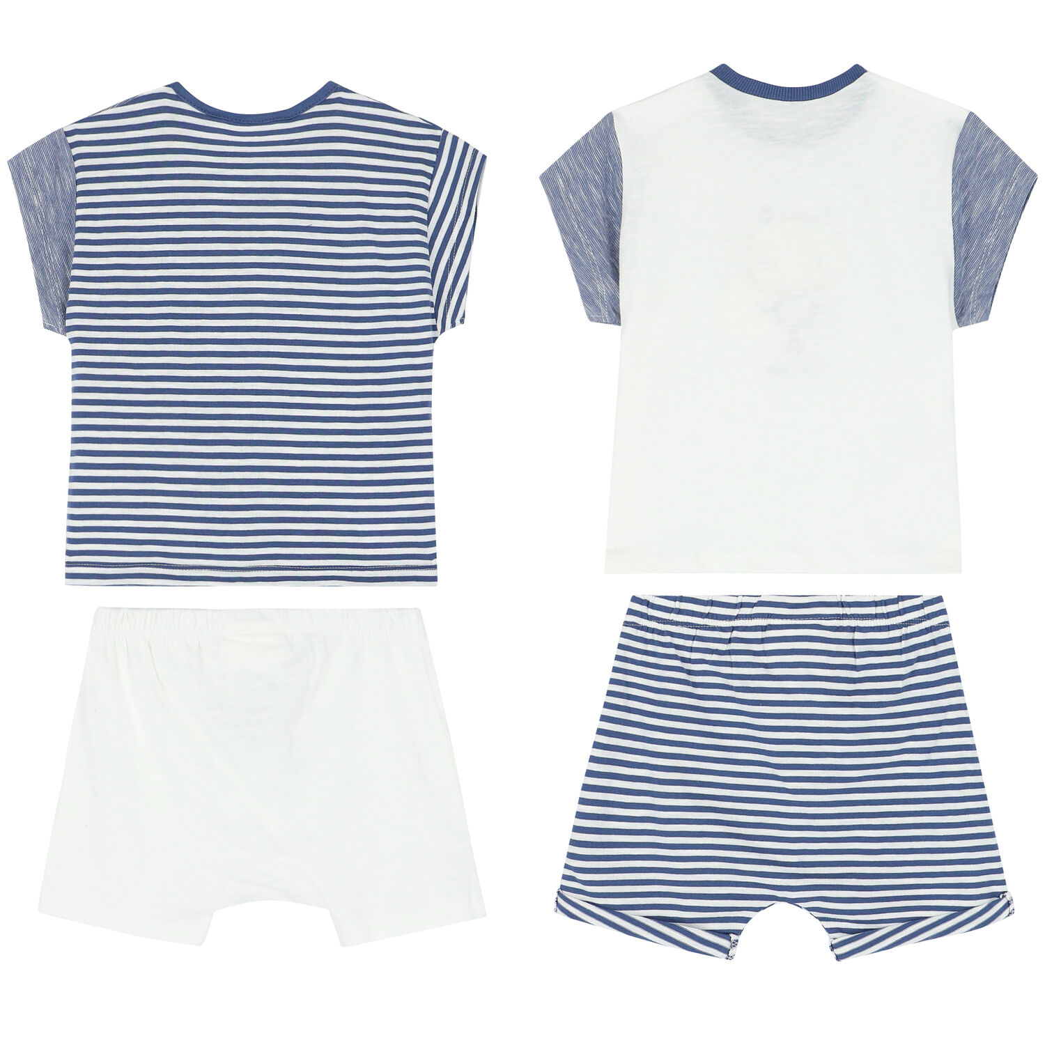 Baby Boys White & Blue (4 Piece), 1, hi-res