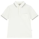 Boys White  Polo Shirt, 1, hi-res