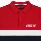 Boys Red & Navy Blue Logo Polo Shirt, 2, hi-res