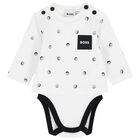 Baby Boys White & Black Bodysuit Set, 1, hi-res