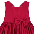 Girls Red Bow Dress, 2, hi-res