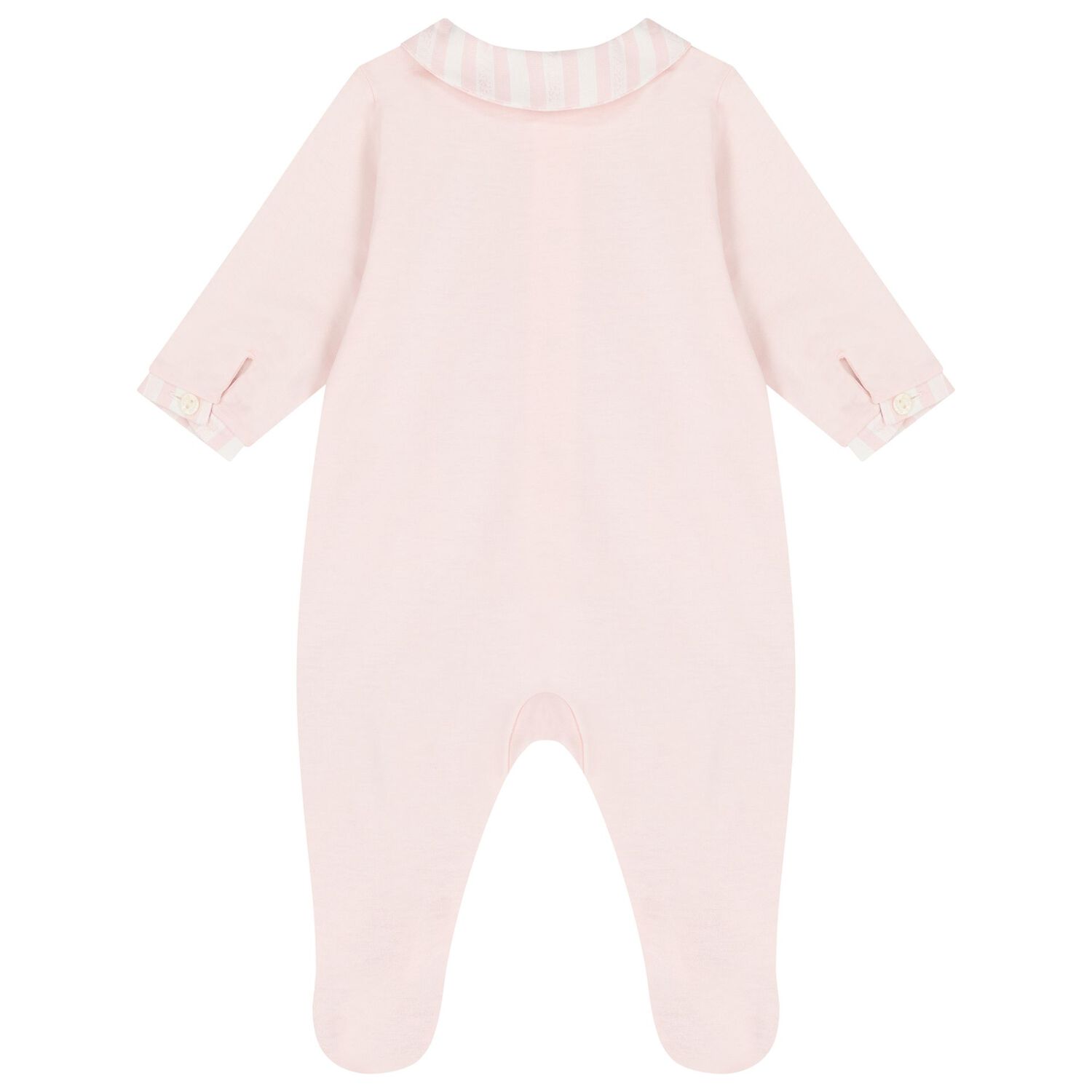 Baby Girls Ivory & Pink Logo Babygrow, 3, hi-res