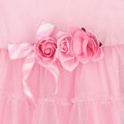 Younger Girls Pink Glittery Tulle Dress, 1, hi-res