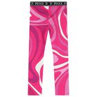Girls Pink & Purple Logo Iride Leggings , 1, hi-res