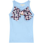 Girls Blue Bow Top, 1, hi-res