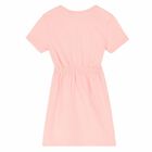 Girls Pink Logo Dress, 1, hi-res