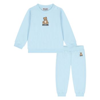 Younger Blue Teddy Bear Logo Tracksuit